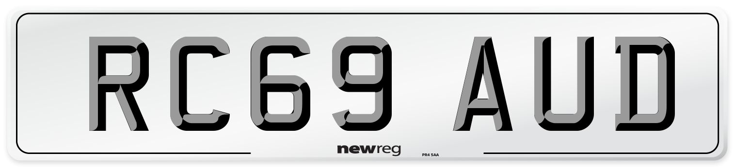 RC69 AUD Number Plate from New Reg